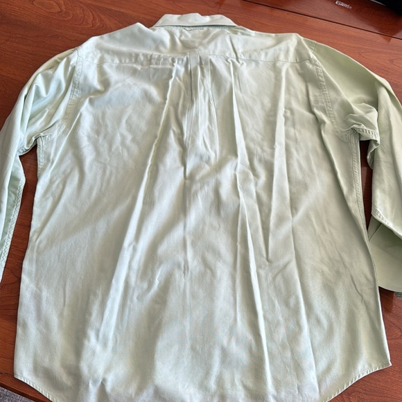 Men’s light mint green Tommy Hilfiger large dress shirt dry cleaned small stain - Picture 5 of 8